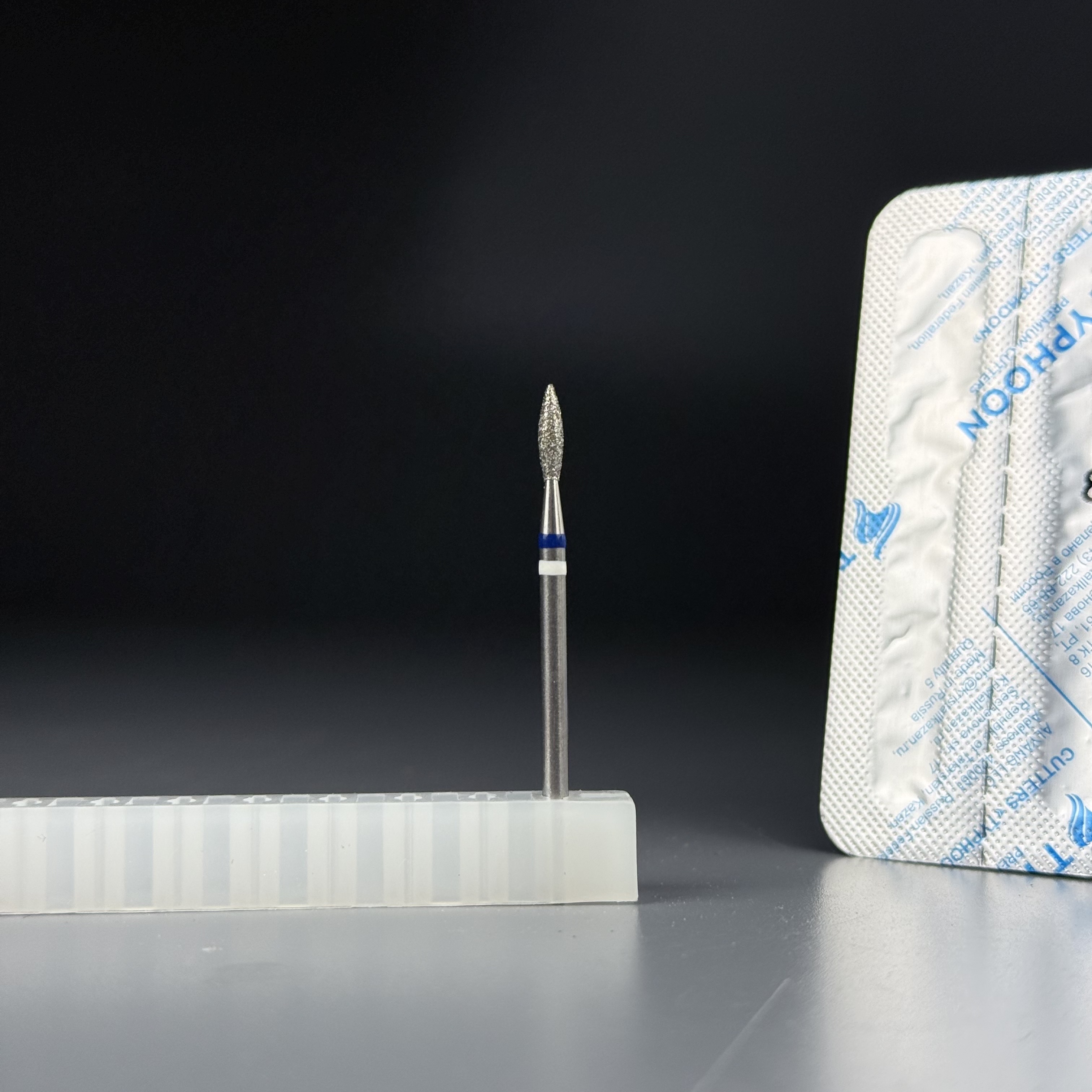 КРИСТАЛЛ Тайфун, Алмазная фреза с Жемчугом (Пламя острое) 243.080.021С