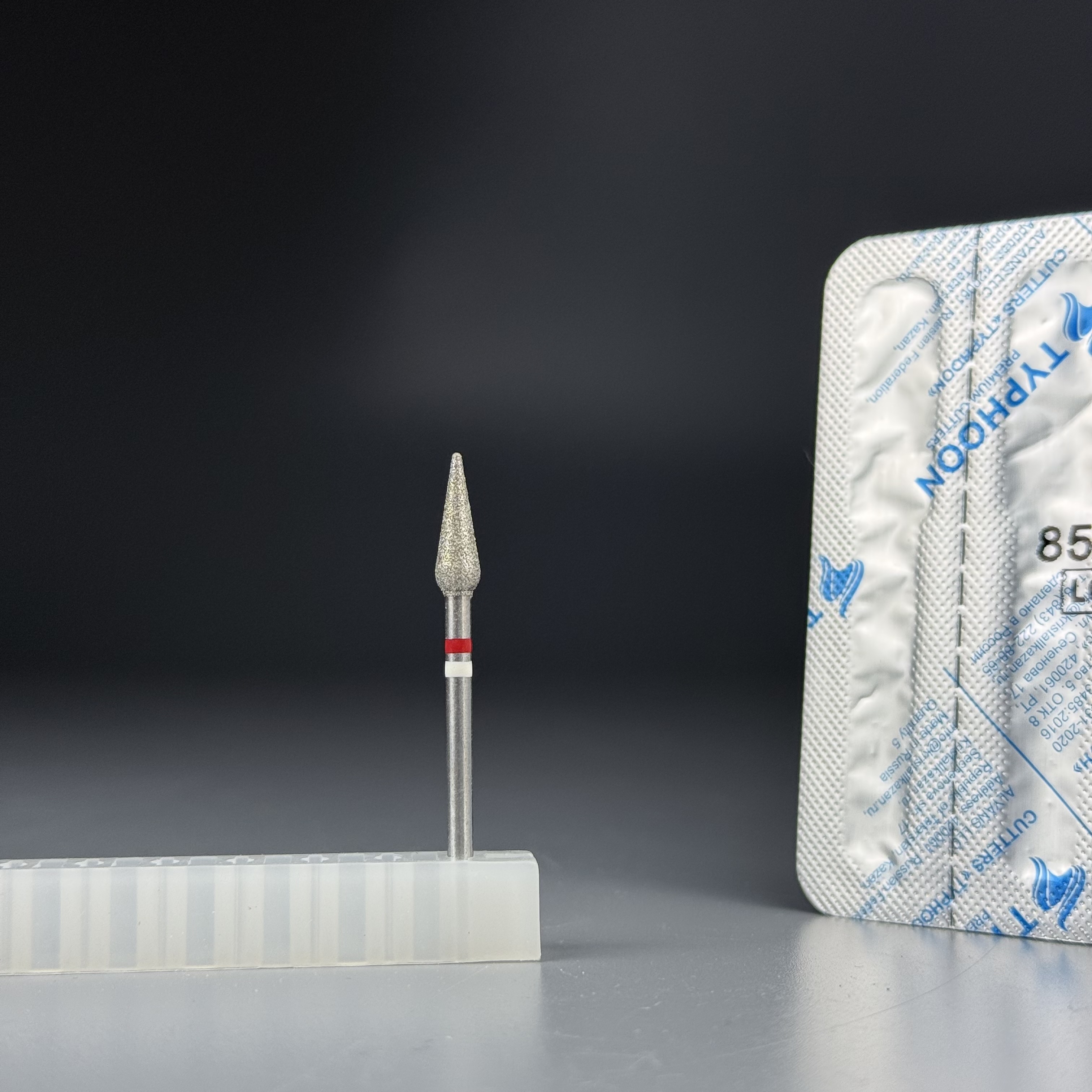 КРИСТАЛЛ Тайфун, Алмазная фреза с Жемчугом (Капля закругленная)266.120.040М