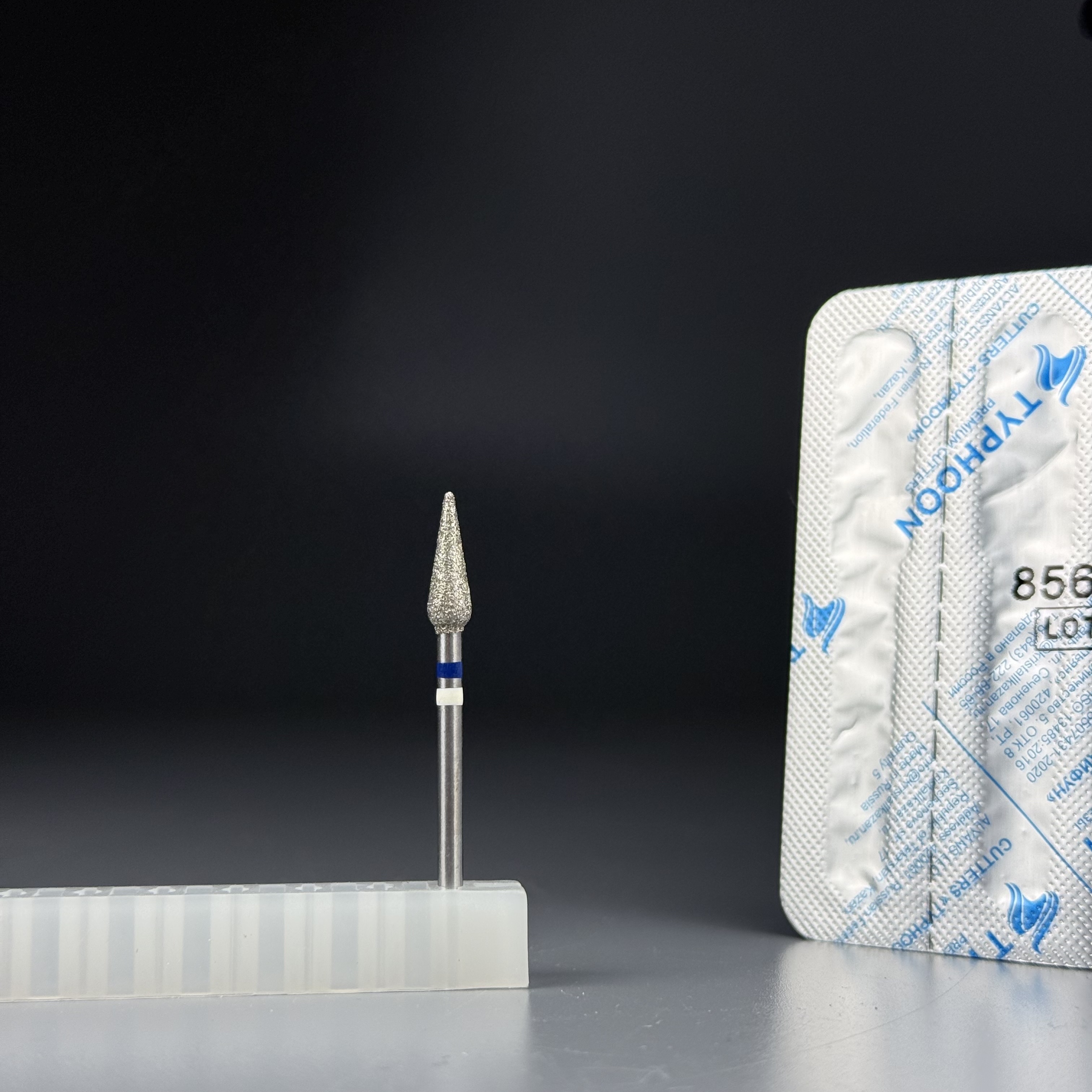 КРИСТАЛЛ Тайфун, Алмазная фреза с Жемчугом (Капля закругленная) 266.120.040С