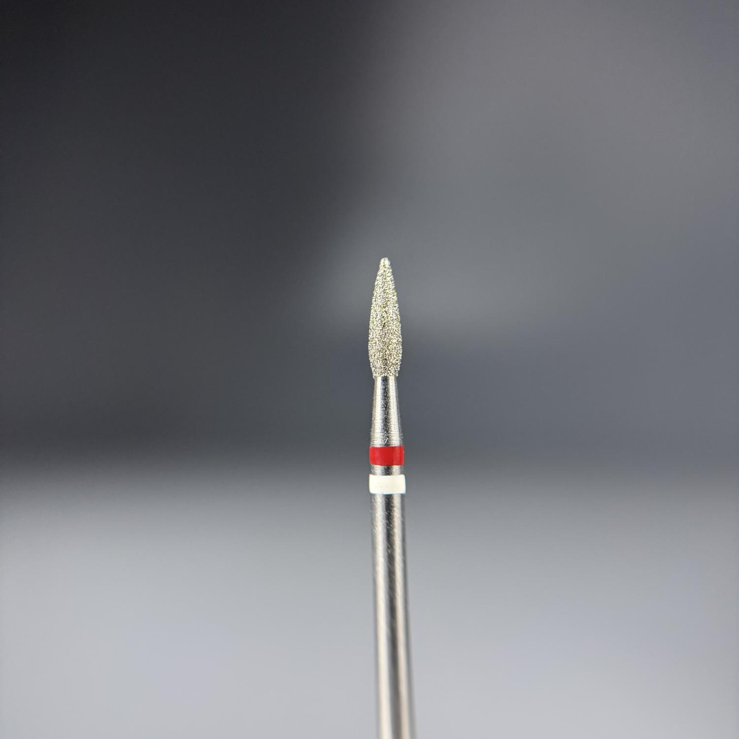 КРИСТАЛЛ Тайфун Алмазная фреза с Жемчугом (Пламя острое, каплевидное) 242.080.023М