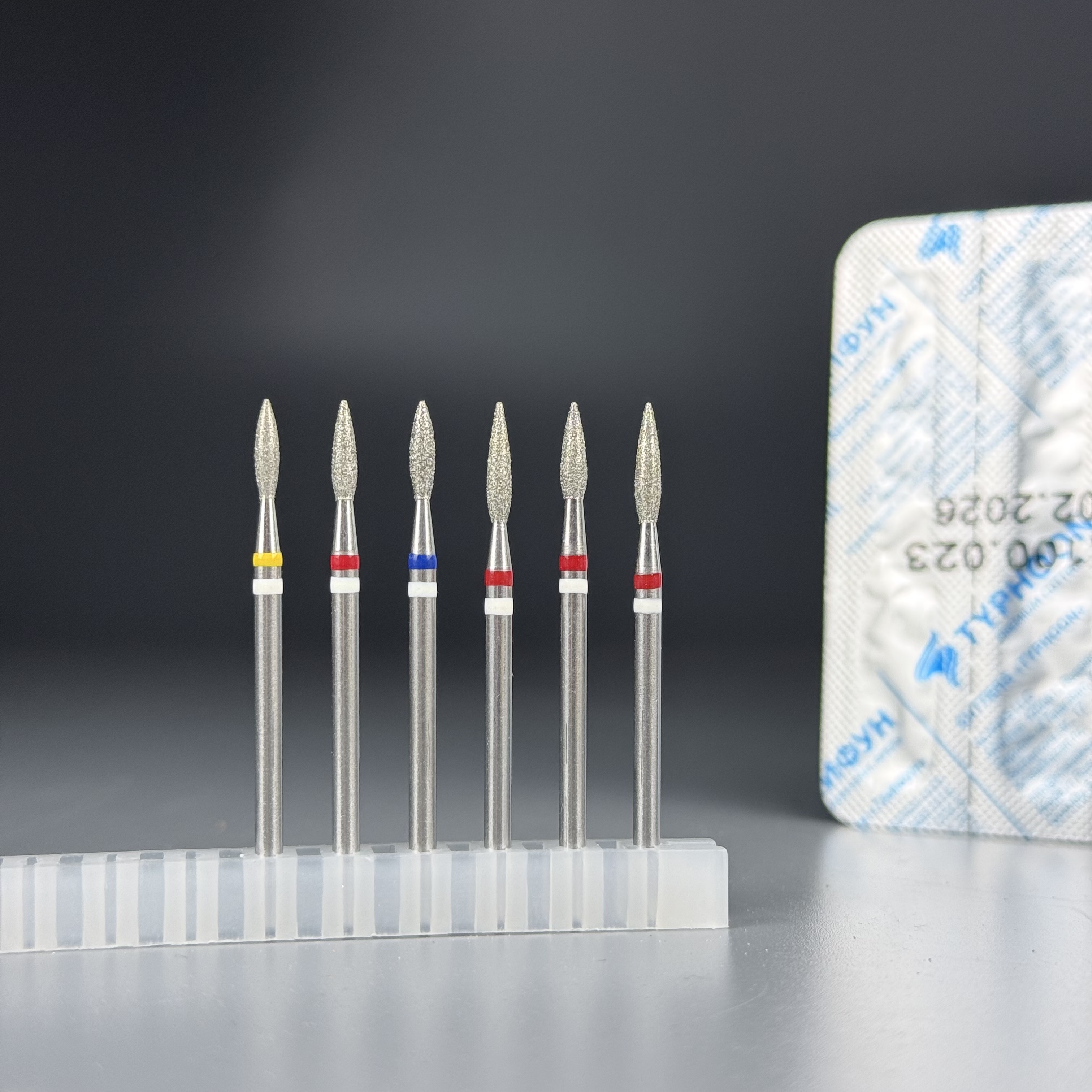 КРИСТАЛЛ Тайфун, Алмазная фреза с Жемчугом (Пламя острое) 243.080.021Ж