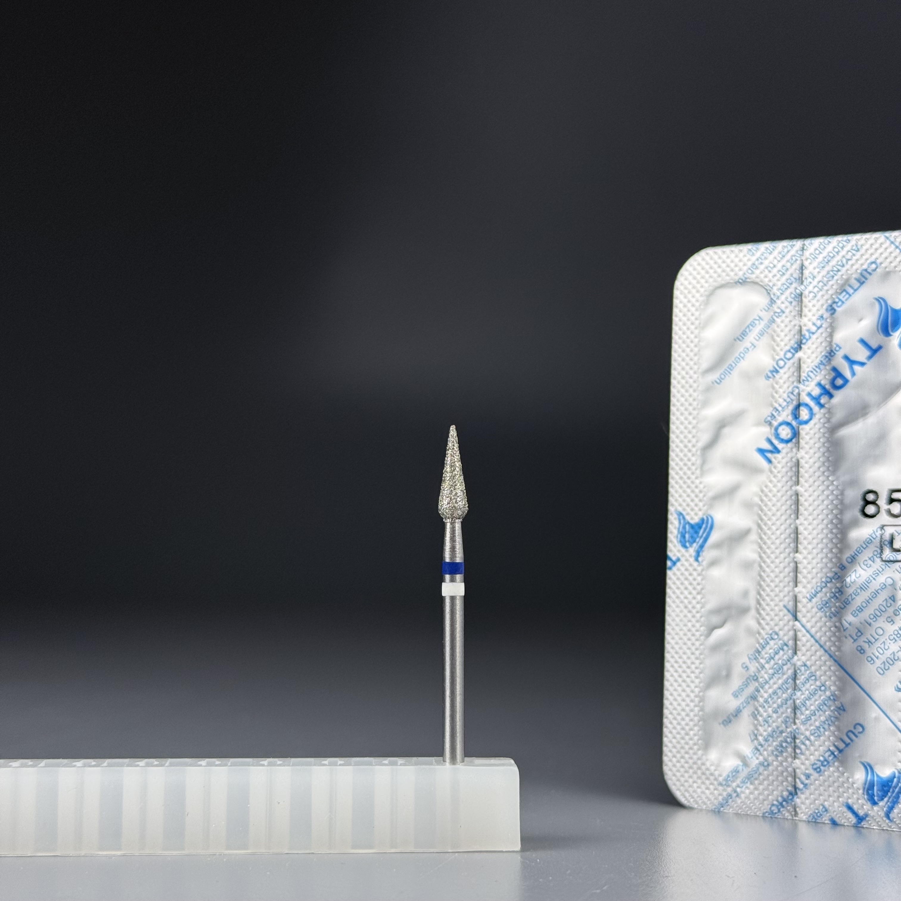 КРИСТАЛЛ Тайфун, Алмазная фреза с Жемчугом (Капля закругленная) 266.100.031С